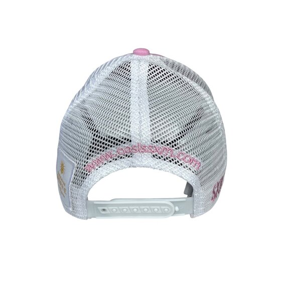 Chateau De Berne Trucker Hat Womens Pink White Embroidered Adjustable Snapback - Picture 6 of 8